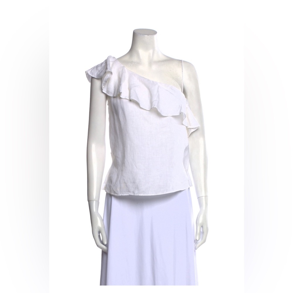 Isabel Marant Linen One Shoulder Top